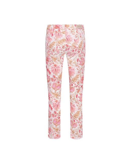 Seductive Broeken ,Veelkleurig ,Katoen Paisley Flower Crop Top in het Pink