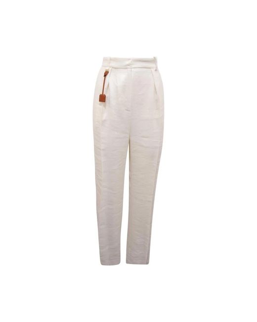 Elisabetta Franchi Gray Slim-Fit Trousers