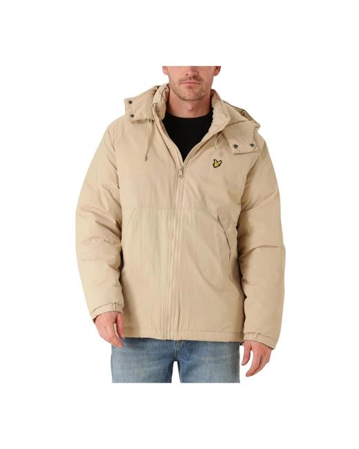 Lyle & Scott Jassen ,Polyester Gewatteerde Puffer Jas in het Natural voor heren
