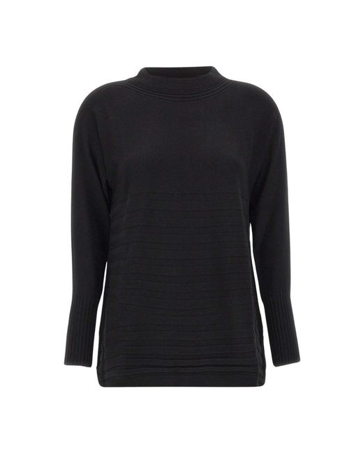 Elena Miro Black Round-Neck Knitwear