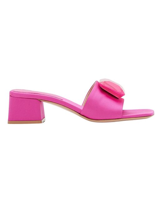 Heeled Mules di Gianvito Rossi in Pink