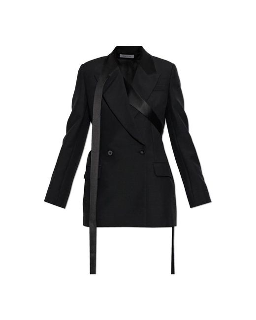 McQueen Wollen Double-Breasted Blazer in het Black