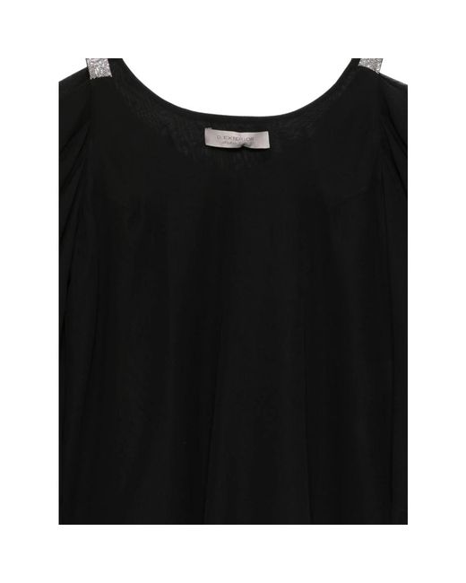D.exterior Black Blouses