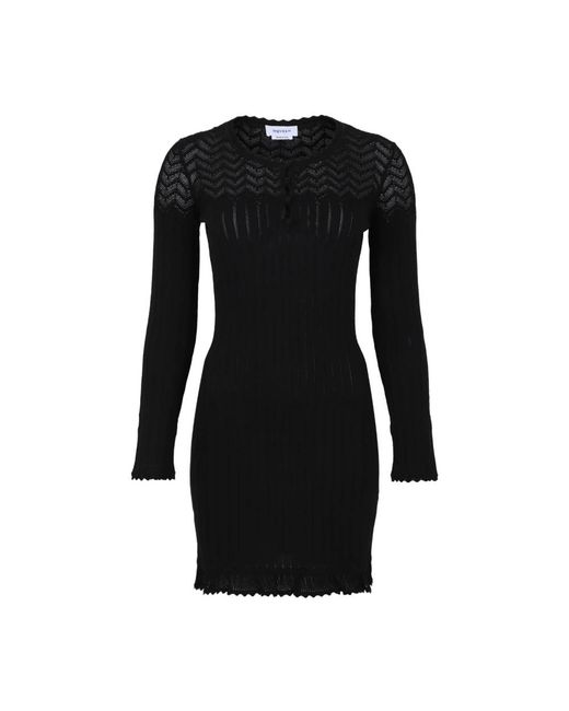 McQueen Black Knitted Dresses