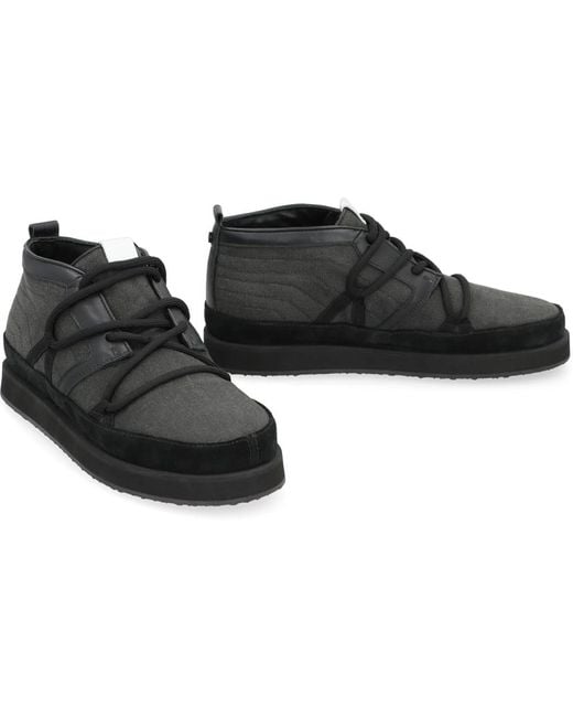 Volta Footwear Canvas Mid-Top Sneakers Mit Lederdetails in Black für Herren