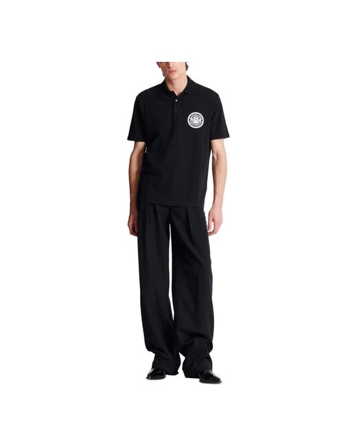 Balmain Black Polo Shirts for men