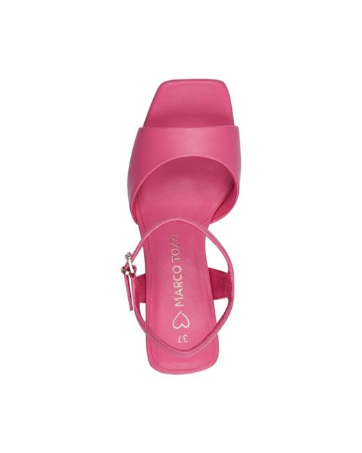 Marco Tozzi Pink Rosa flache sandalen für frauen