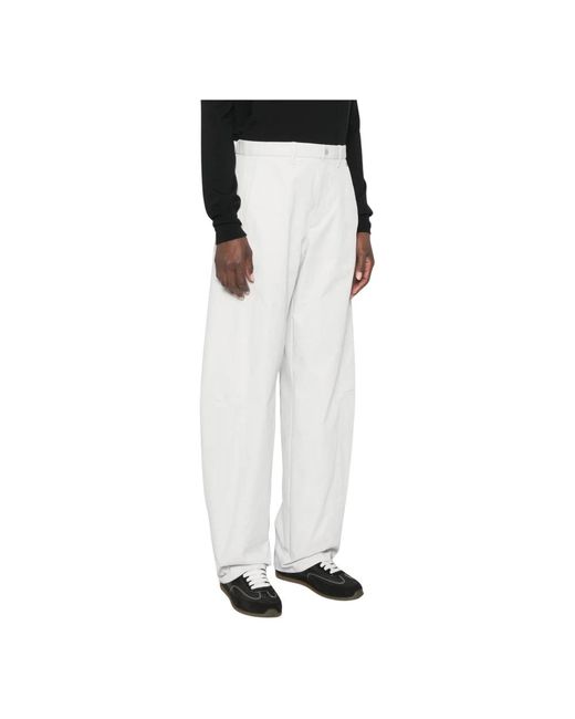 Herno White Tapered Trousers