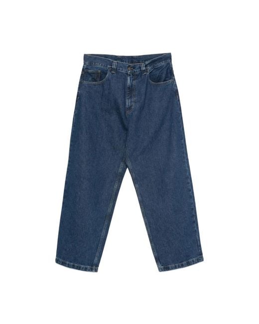 Carhartt Blue Straight Fit Jeans for men