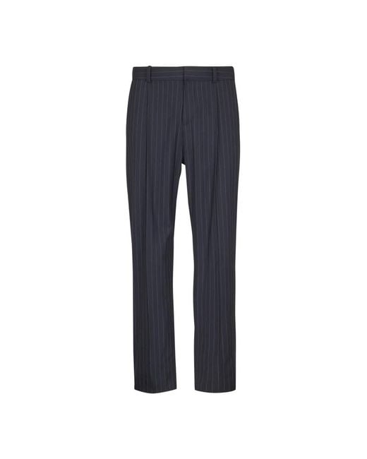 Balmain Broeken ,Blauw ,Wol Broek Met Rechte Pijpen in het Blue voor heren