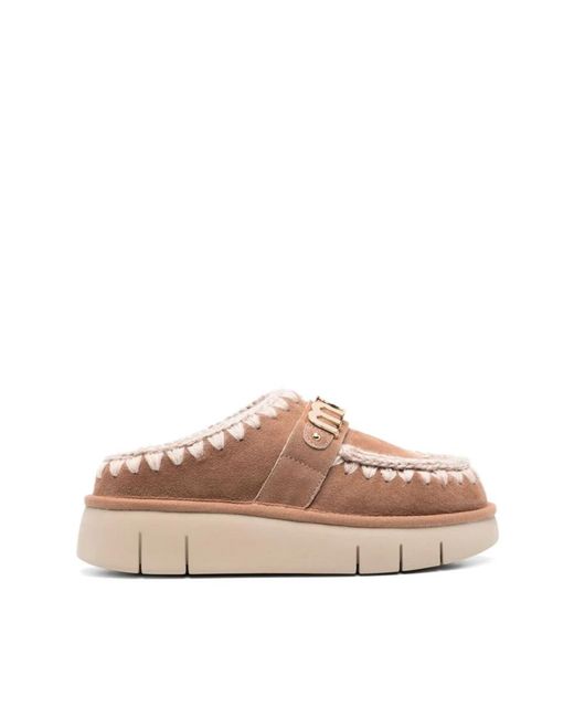 Mules Mou en coloris Brown