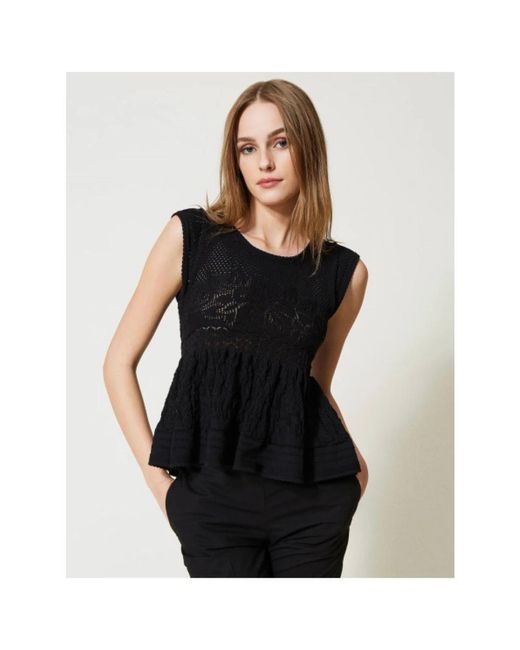 Twinset Black Sleeveless Tops