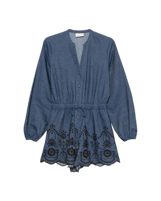 Mc2 Saint Barth Blue Short Dresses