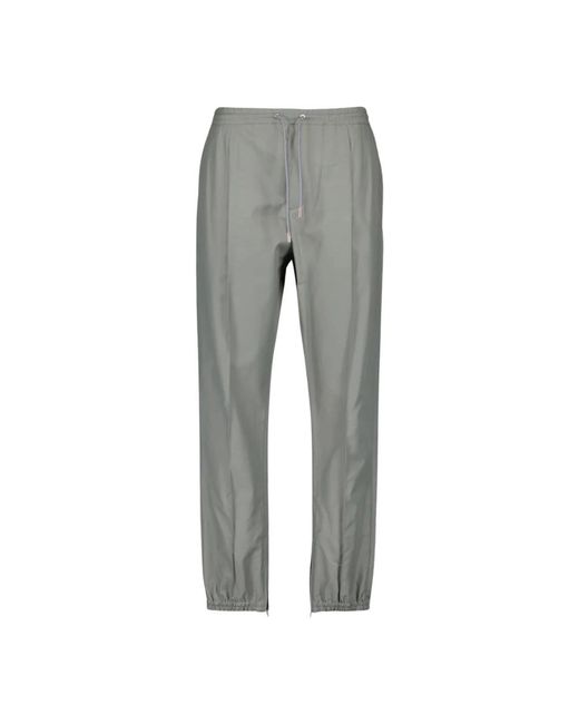 Pantaloni casual in cotone con polsini elastici di Dior in Gray da Uomo