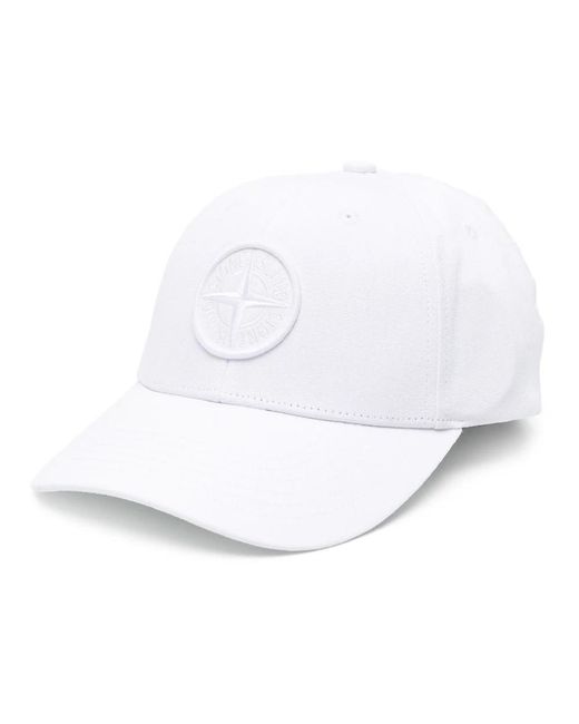 Accessories > hats > caps Stone Island pour homme en coloris White