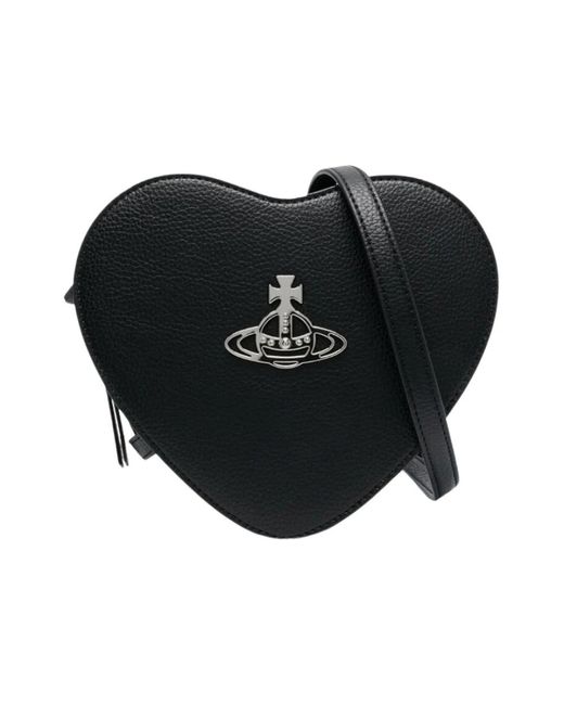 Vivienne Westwood Black Louise heart handtasche