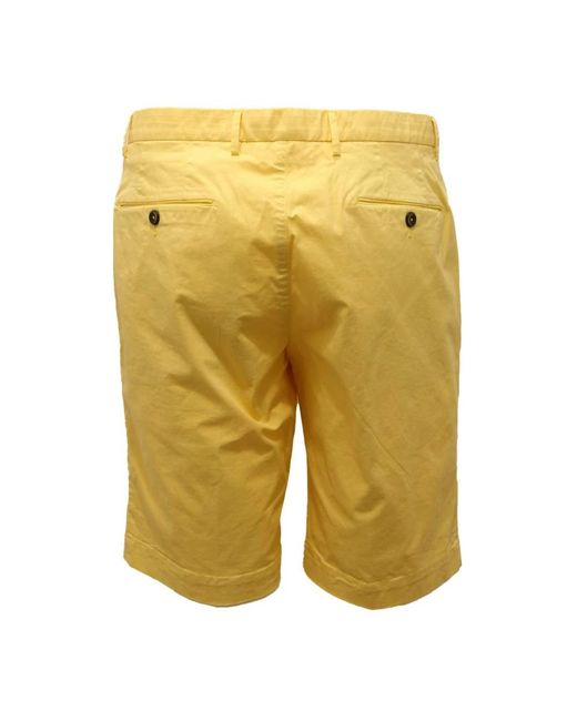 PT01 Yellow Casual Shorts for men