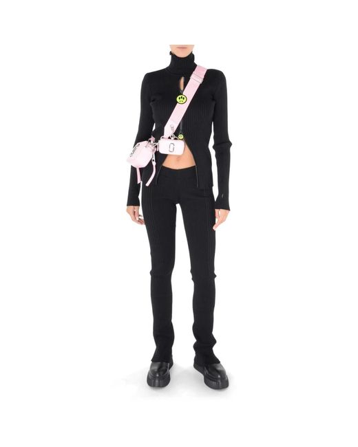 Barrow Broeken ,Zwart ,Polyester Uitlopende Viscose Rib Legging in het Black
