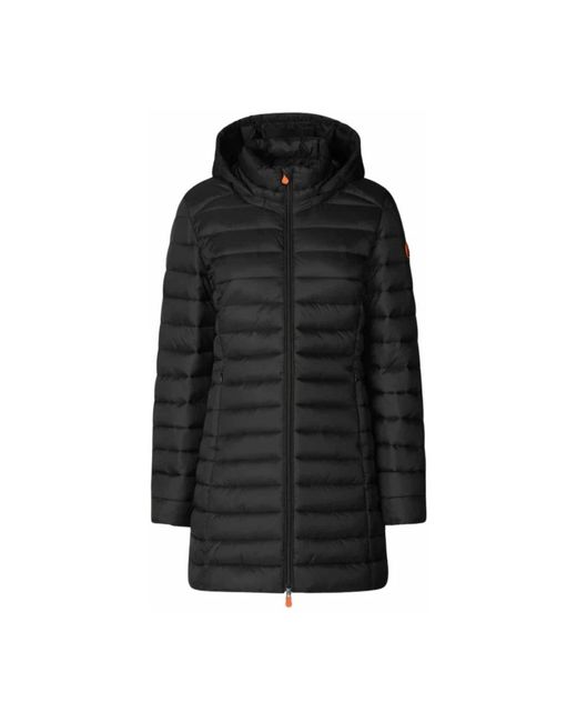 Save The Duck Jassen ,Zwart ,Leer Carol Hooded Coat in het Black