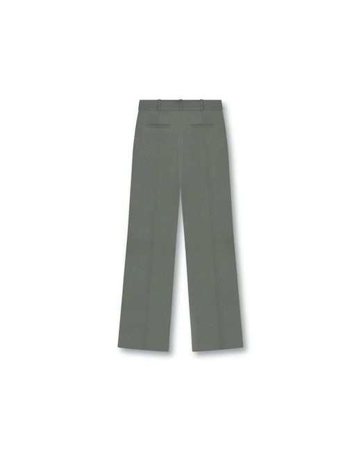 Arma Broeken ,Grijs ,Leer Broek Leer Antonia 004L231022.02 in het Gray