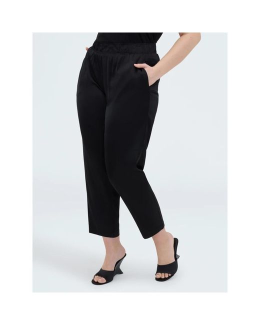 Cropped Trousers FIORELLA RUBINO de color Black