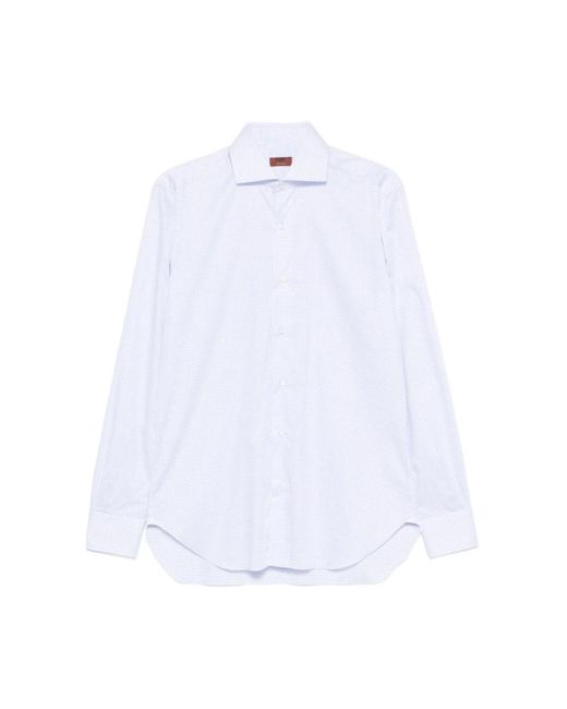 Barba Napoli White Formal Shirts for men