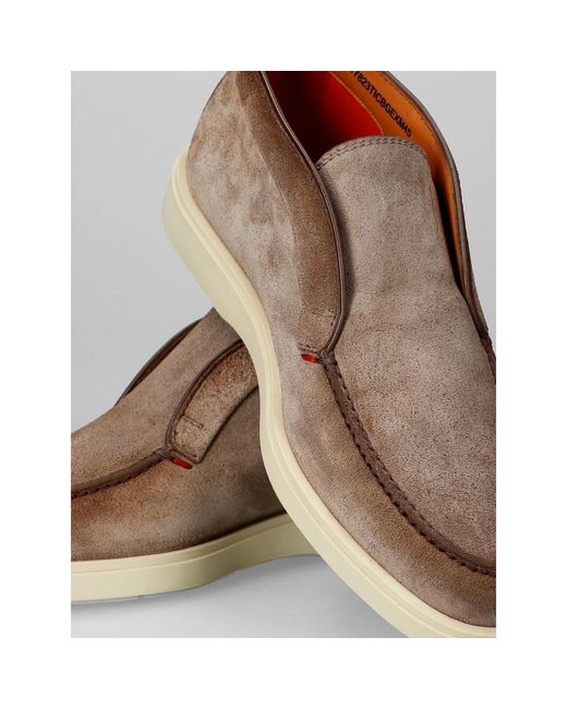 Santoni Brown Ankle Boots for men