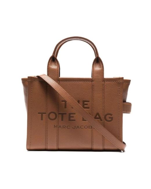 Borsa a tracolla marrone smalltote in pelle granulata di Marc Jacobs in Brown
