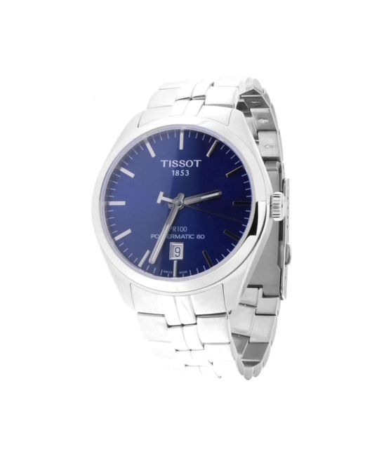 Uomo - t1014071104100 - men's t101.407.11.04 t-classic pr 100 automatic watch di Tissot in Blue da Uomo
