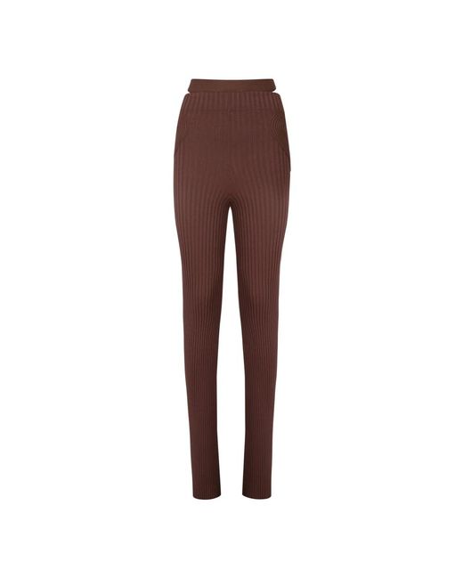 ANDREA ADAMO Brown Leggings
