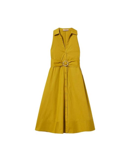 Twinset Yellow Shirt Dresses
