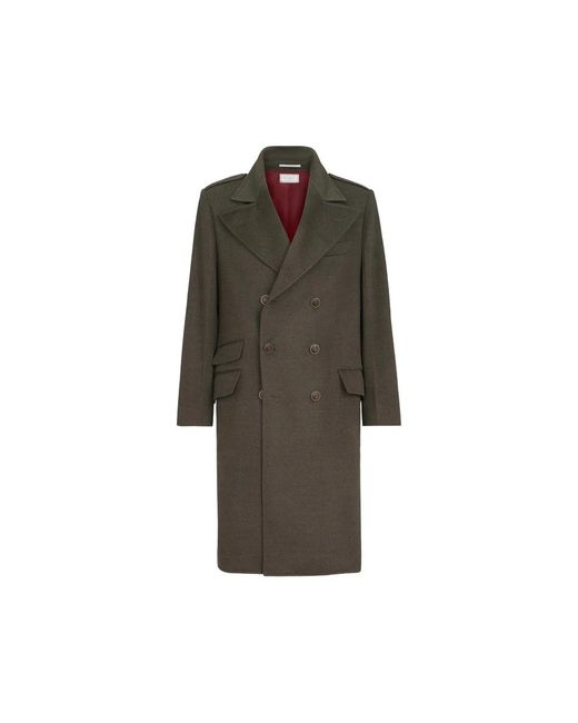 Brunello Cucinelli Brown Coat Virgin Wool for men