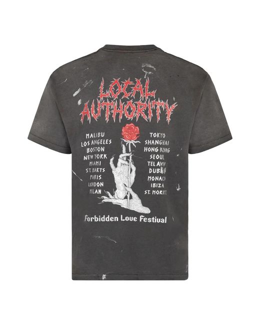 Local Authority T-Shirts in het Black voor heren