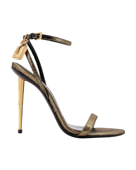 Tom Ford Metallic Gehämmerter Spitzer Nacktschuh