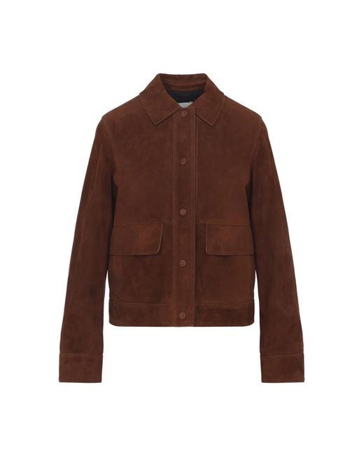 Yves Salomon Azteque Jacket in het Brown