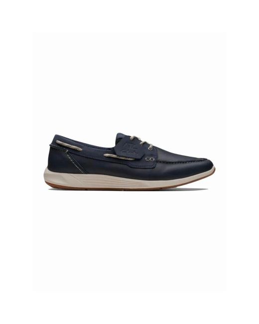 Clarks Sail Go Schnürschuh Mit Weißer Sohle in Blue für Herren