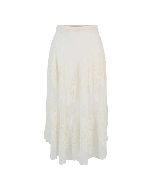 Sea White Cropped Trousers