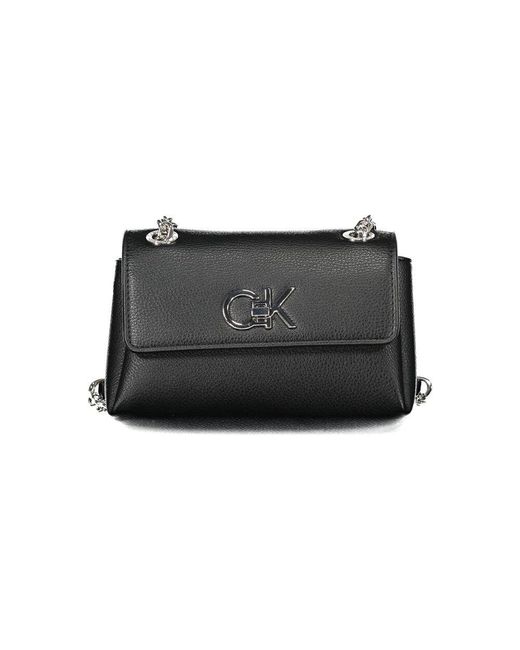 Calvin Klein Black Schwarze polyethylen-handtasche