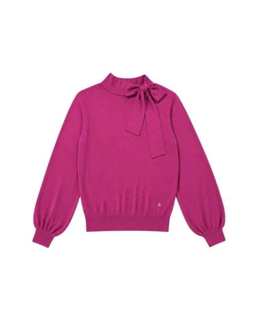 Carolina Herrera Purple Round-Neck Knitwear