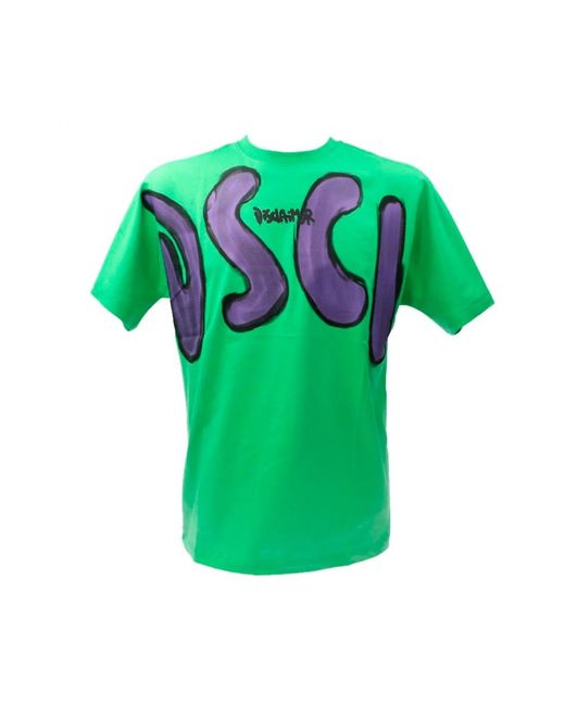 DISCLAIMER Casual fashion t-shirt mit frontdruck in Green für Herren