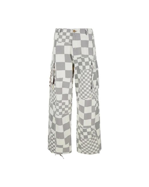ERL Gray Wide Trousers for men