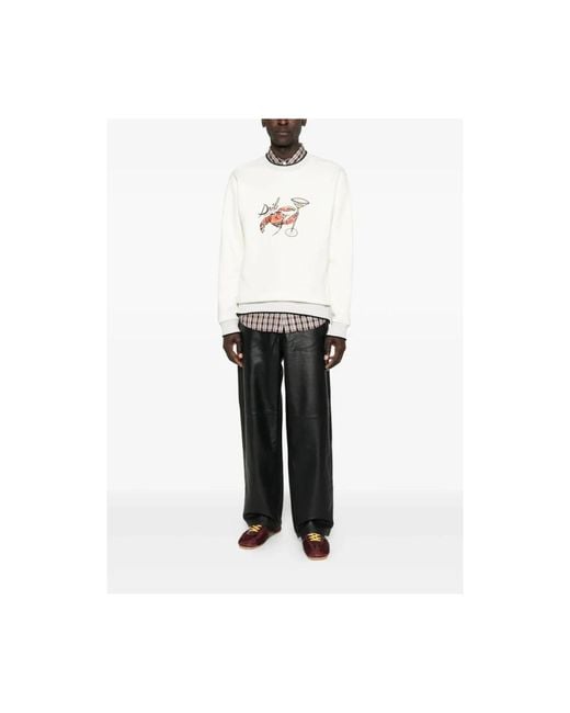 Drole de Monsieur White Round-Neck Knitwear for men