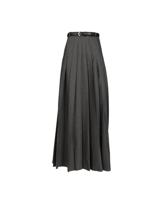 Maxi Skirts Self-Portrait de color Black