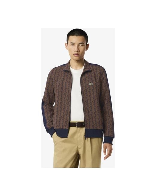Zip-Throughs Lacoste pour homme en coloris Brown