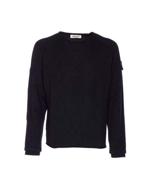 Premiata Blue Round-Neck Knitwear for men