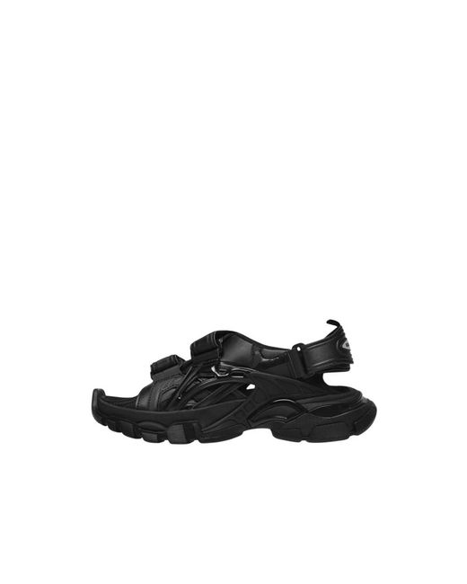 Balenciaga Black Flat Sandals