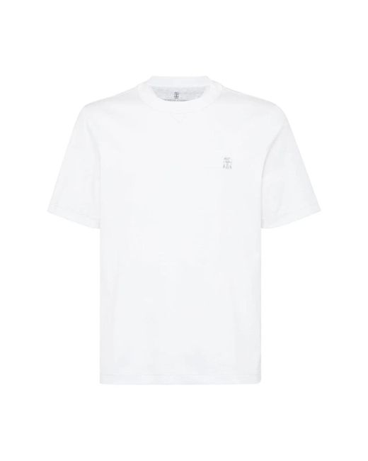 Brunello Cucinelli White T-Shirts for men