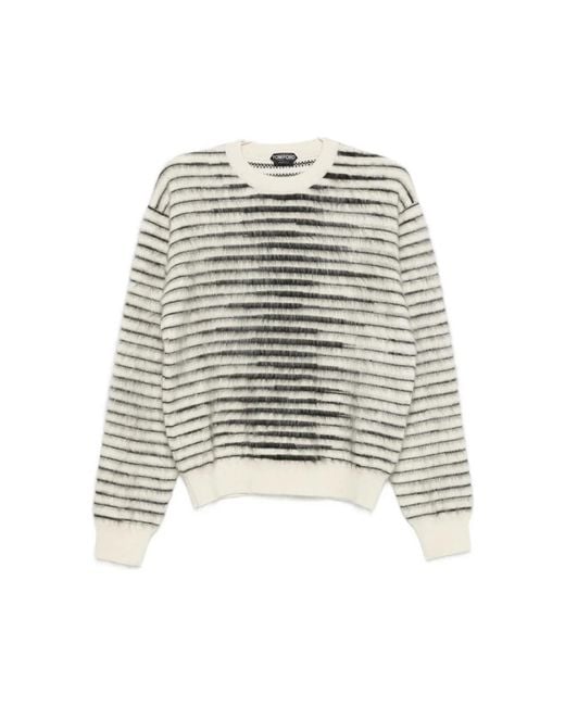 Tom Ford White Round-Neck Knitwear for men