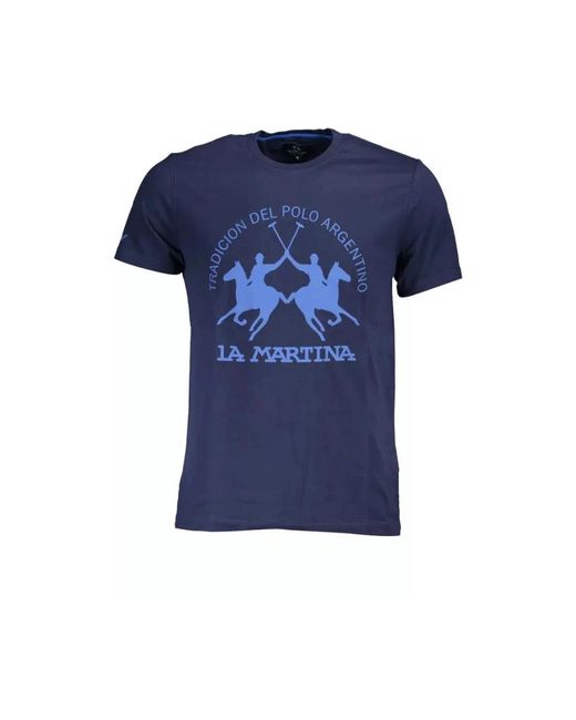 La Martina Blue T-Shirts for men