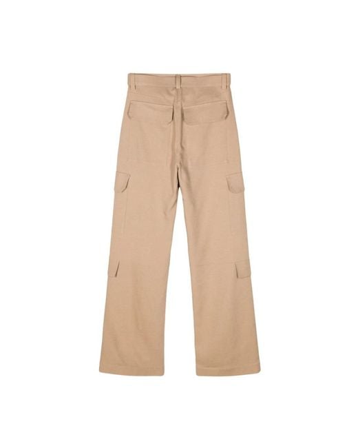 Wide Trousers MSGM de color Natural
